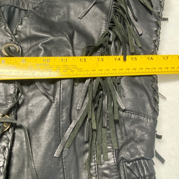 HARLEY DAVIDSON‎ Womens XS Black Leather Vest Fringe Biker Chick Motorcycle - Picture 14 of 16